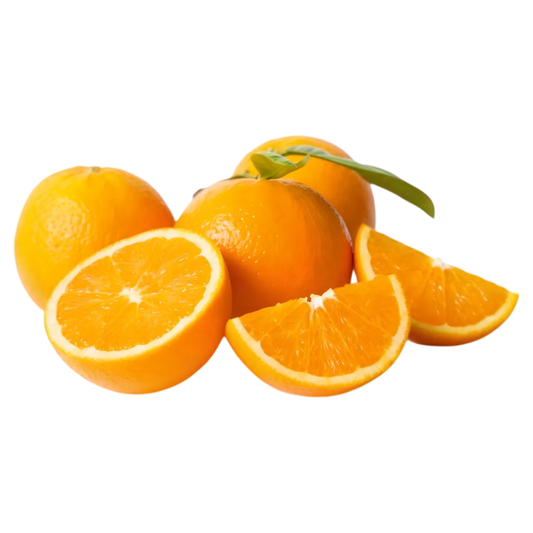 Oranges fraîches et juteuses, ingrédients naturels utilisés pour ROYAL SODA goût orange - Soda Orange Naturel à la saveur authentique.