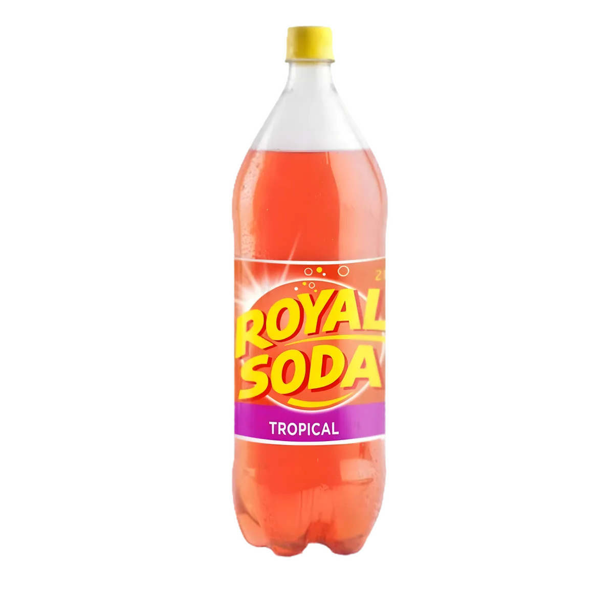 Soda Tropical ROYAL SODA - Saveurs Exotiques | Bouteille Pratique de 2L au goût fruité, idéale pour accompagner vos repas ou se rafraîchir.