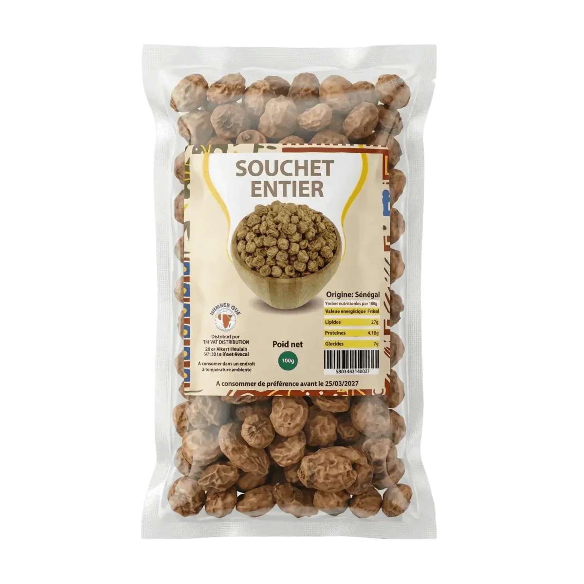 Whole tiger nut NUMBER ONE — alternative packaging view | NKOSI African grocery