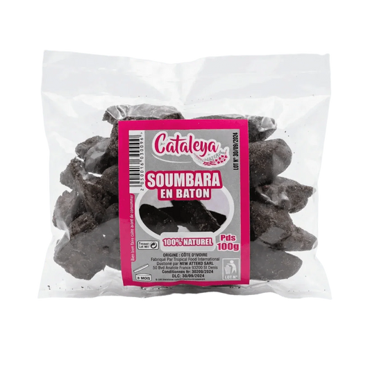 Sachet de Soumbara en bâton CATALEYA. L'emballage transparent laisse voir les produits.