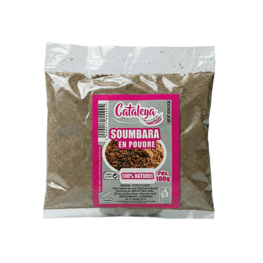 Bustina di Soumbara in polvere CATALEYA: spezia 100% naturale della Costa d'Avorio.
