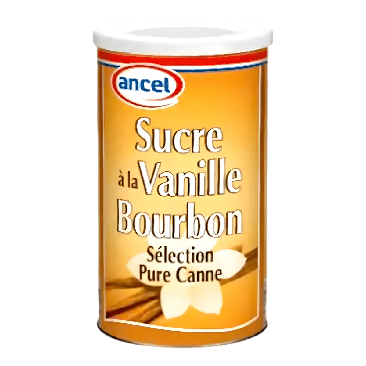 Boîte de Sucre Vanille Bourbon ANCEL - Parfum intense et qualité supérieure pour pâtisseries et boissons, épicerie sucrée haut de gamme.