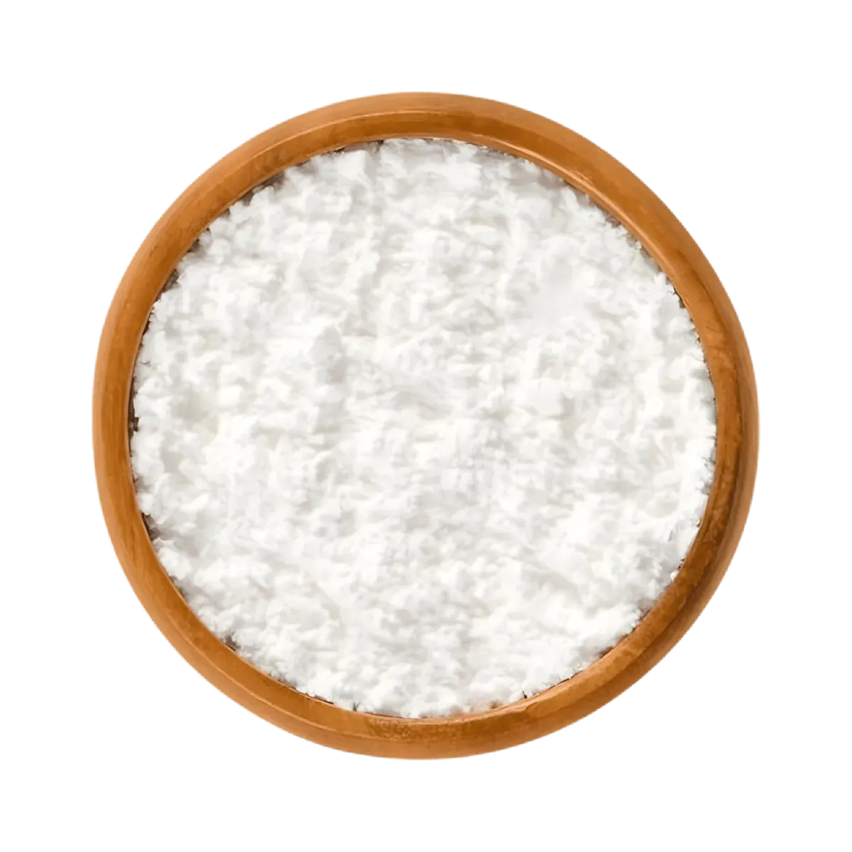 Bol en bois rempli de sucre en poudre SAINT LOUIS, texture fine parfaite pour pâtisseries et douceurs maison.