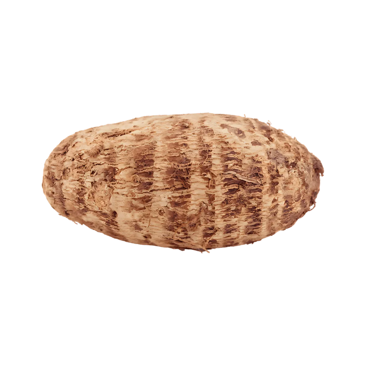 Taro - Tubercule Taro entier à peau rugueuse, riche en fibres, idéal pour plats mijotés ou purées. Aliment frais et polyvalent.
