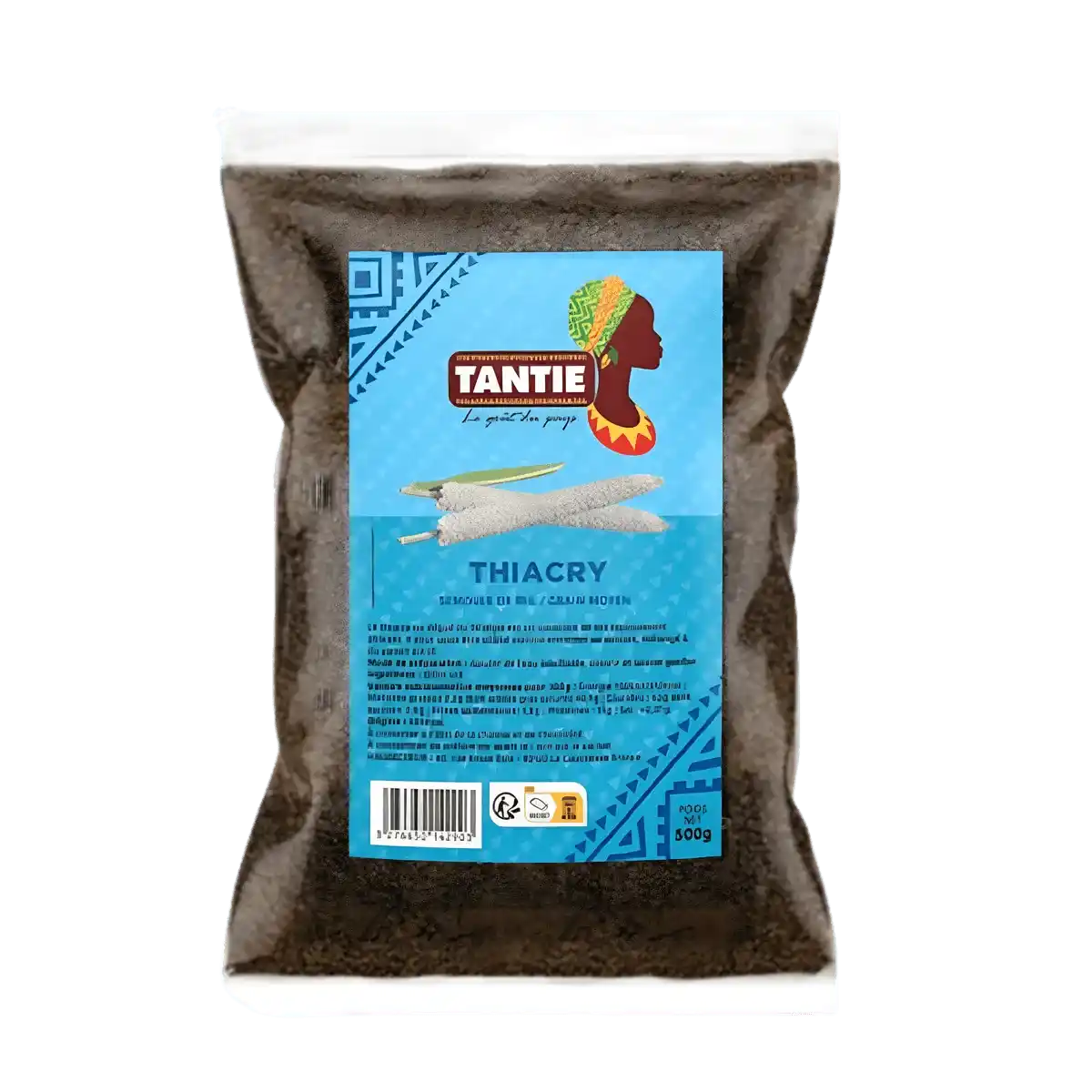 Thiacry TANTIE - Délicieux plat traditionnel à base de semoule de mil moyenne, emballé en sachet de 500g pour épicerie salée.