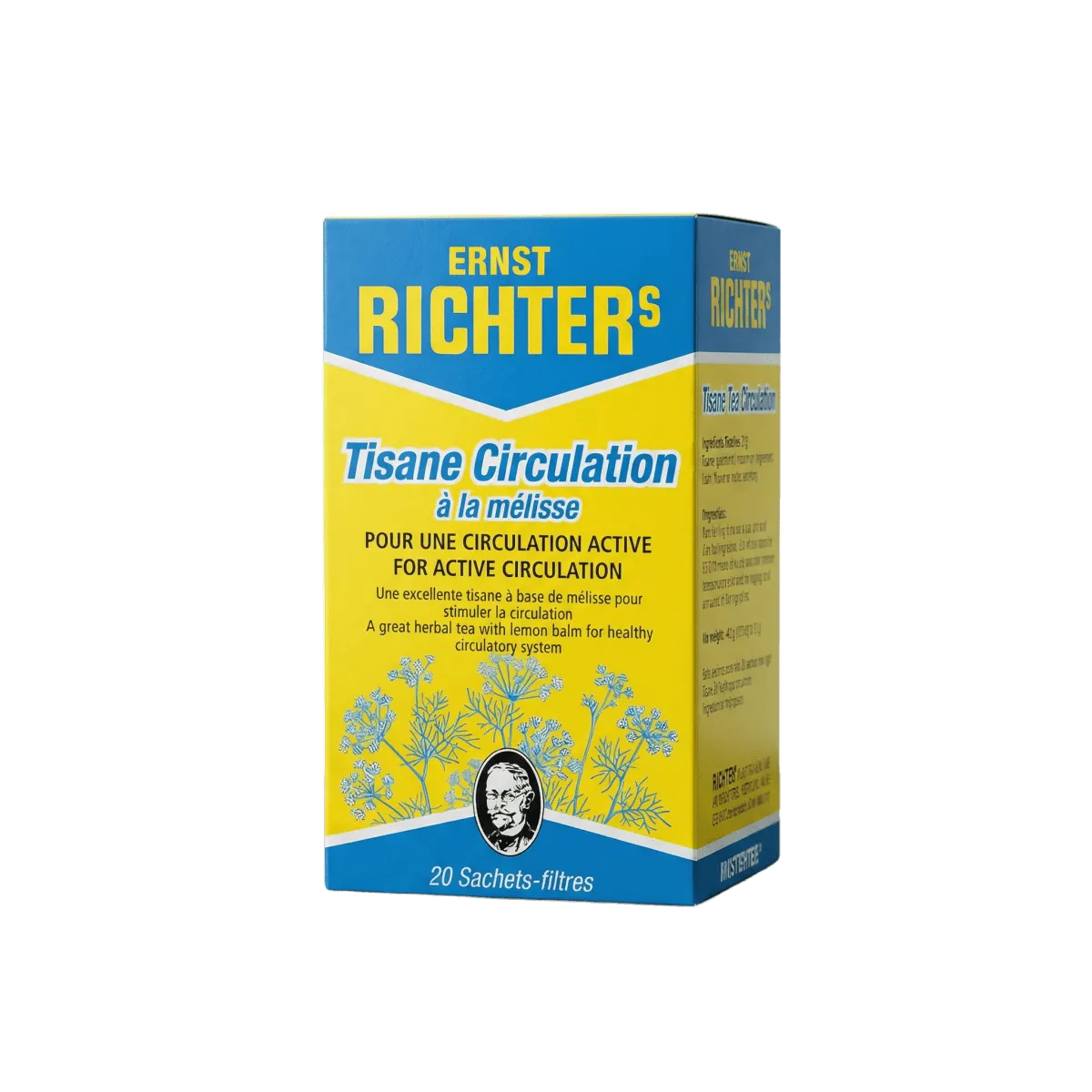 Biologische kruidenthee Circulatie met citroenmelisse DR ERNST'S RICHTER'S voor een actieve bloedsomloop.