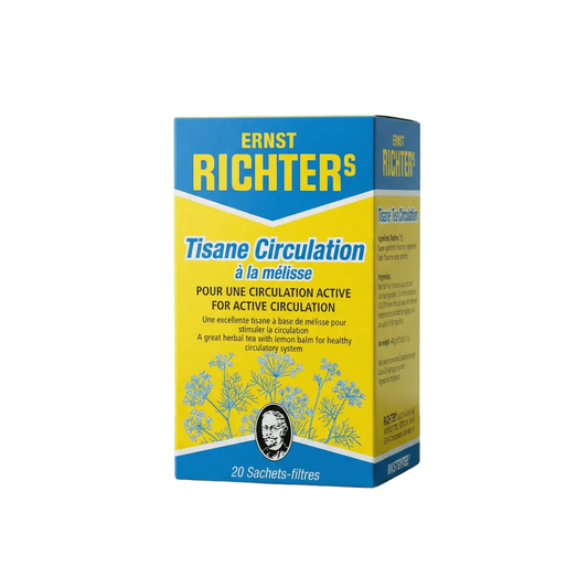 Biologische kruidenthee Circulatie met citroenmelisse DR ERNST'S RICHTER'S voor een actieve bloedsomloop.