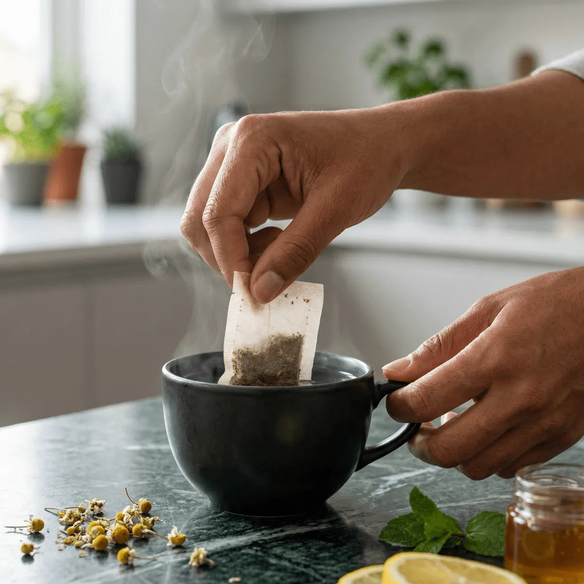 Tisane Transit DR ERNST'S. Bereiding van een infusie.