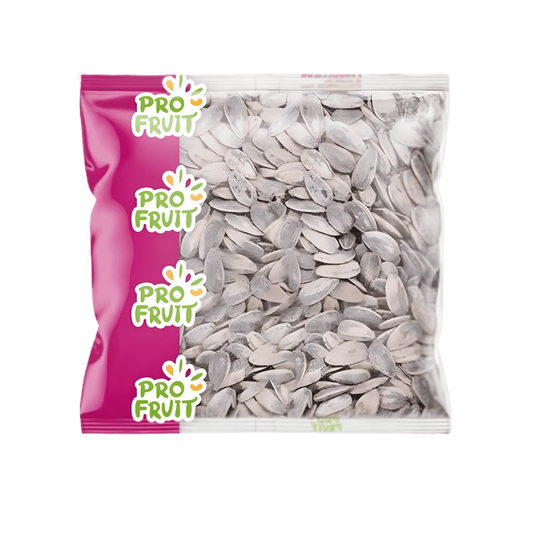 Tournesols grillés et salés PROFRUIT en sachet transparent avec logo coloré, catégorie FRUITS / LÉGUME / PLANTE SEC - NKOSI.