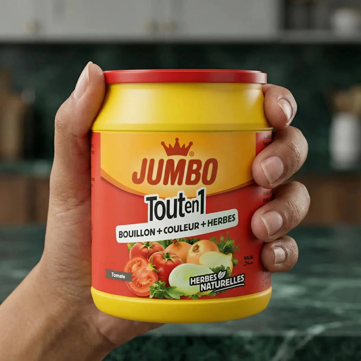 Jumbo All-in-1 Tomato Broth, with fresh tomatoes and natural herbs.