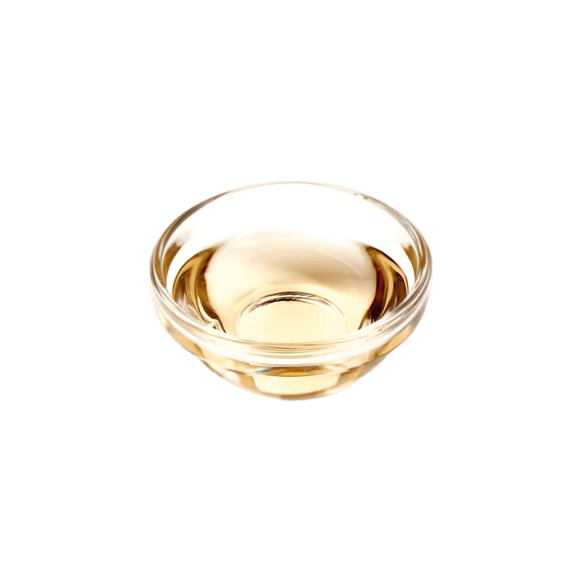 Bol en verre contenant du vinaigre coloré halal SAMIA, parfait pour la cuisine créative. Ingrédient d'épicerie salée pour sauces et plats variés.