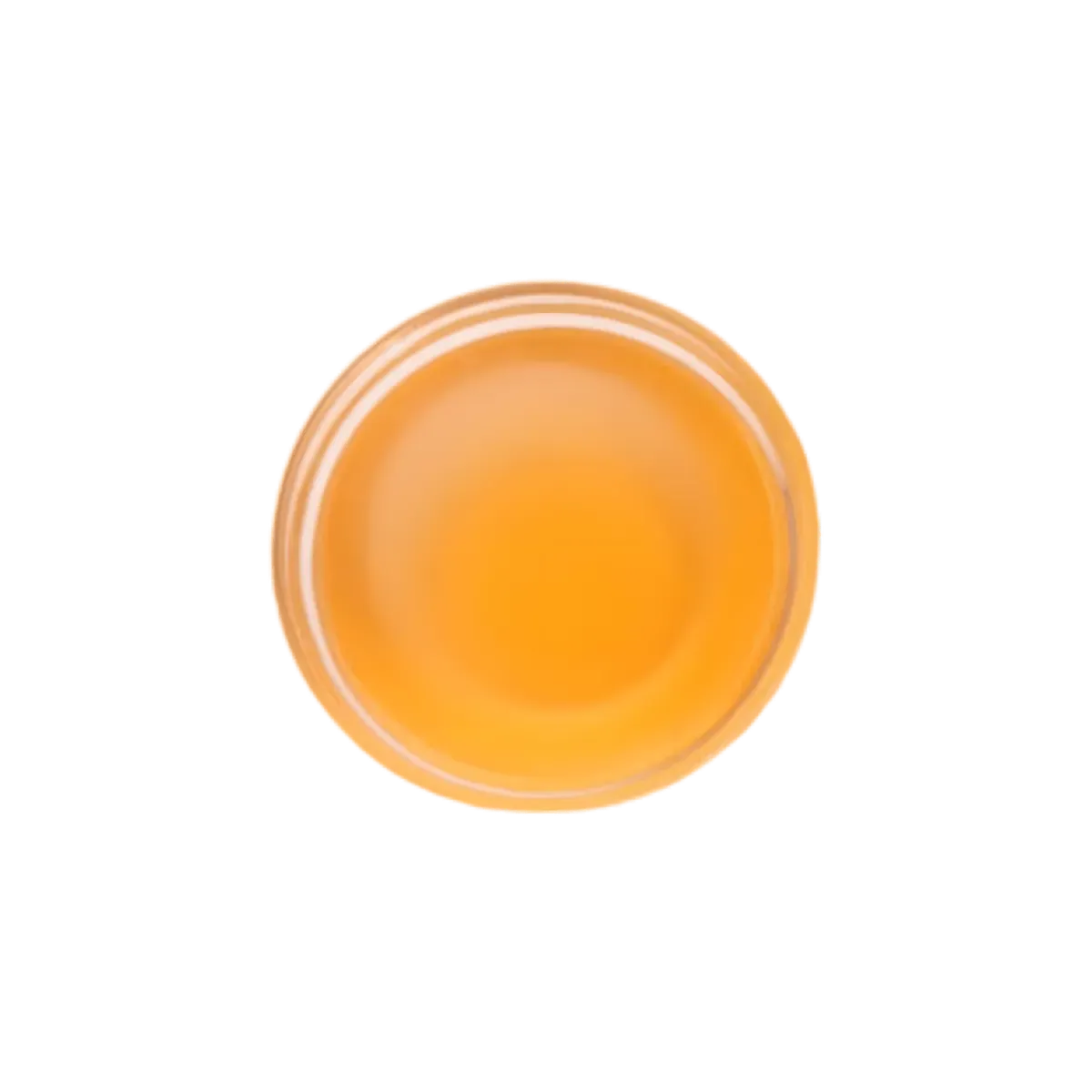 Vue de dessus du vinaigre de cidre MAILLE dans un récipient, couleur ambrée typique d’un assaisonnement naturel à base de pomme.